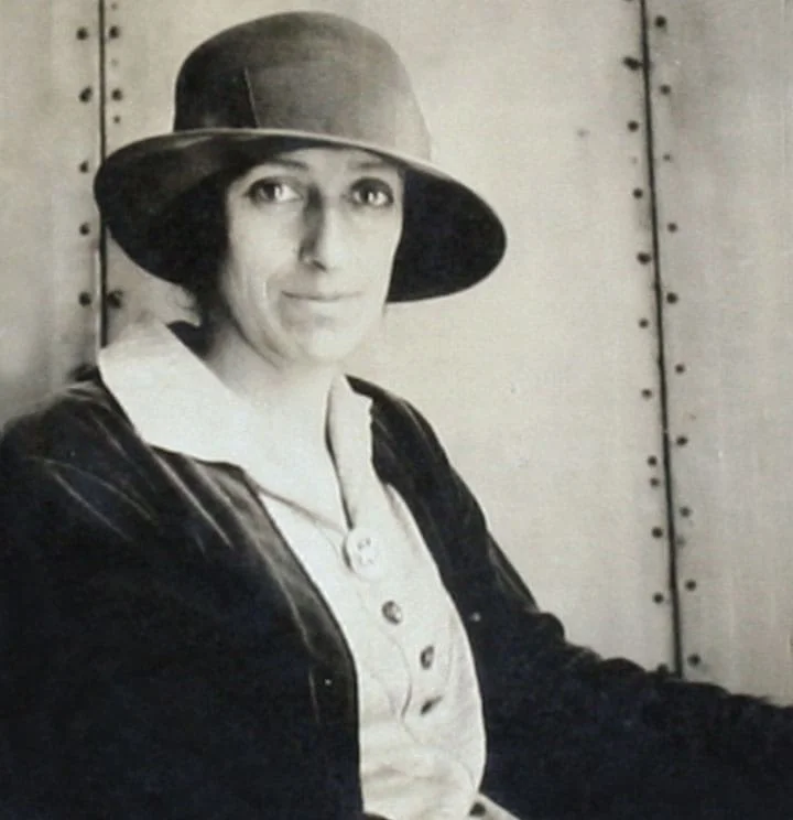 black and white portrait of Judith Ackland